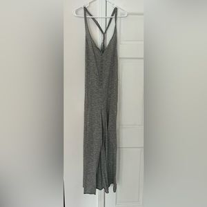 Free people wide leg grey jump suit